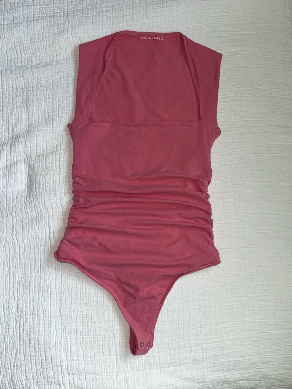 Abercrombie & Fitch rose pink sleeveless ruched bodysuit